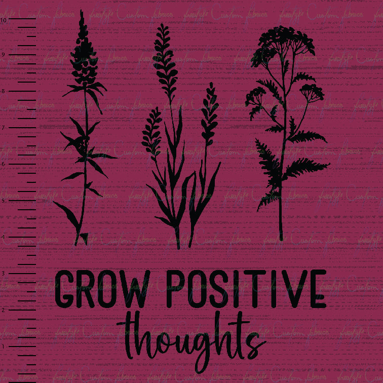 of Grow Positive Thoughts- Cranberry PANEL AS2