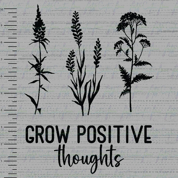 Grow Positive Thoughts- Grey PANEL AS2