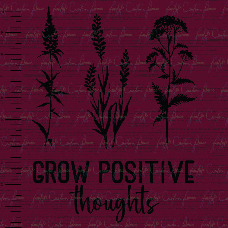 Grow Positive Thoughts- Maroon PANEL AS2