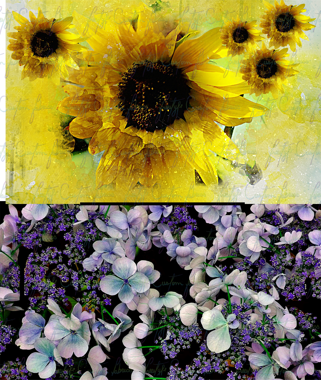 Sunflowers and Hydrangeas